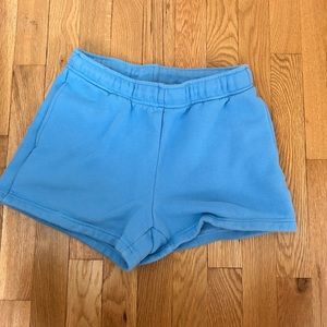 Aritzia TNA blue sweatshorts